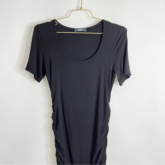 Tart Maternity Dress Size XS Black Rouched Side Modal Blend Very Soft Jersey - Picture 6 of 9